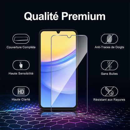 Tentoki Panzerglas Displayschutzfolie Samsung Galaxy A15 5G 4G 6,5