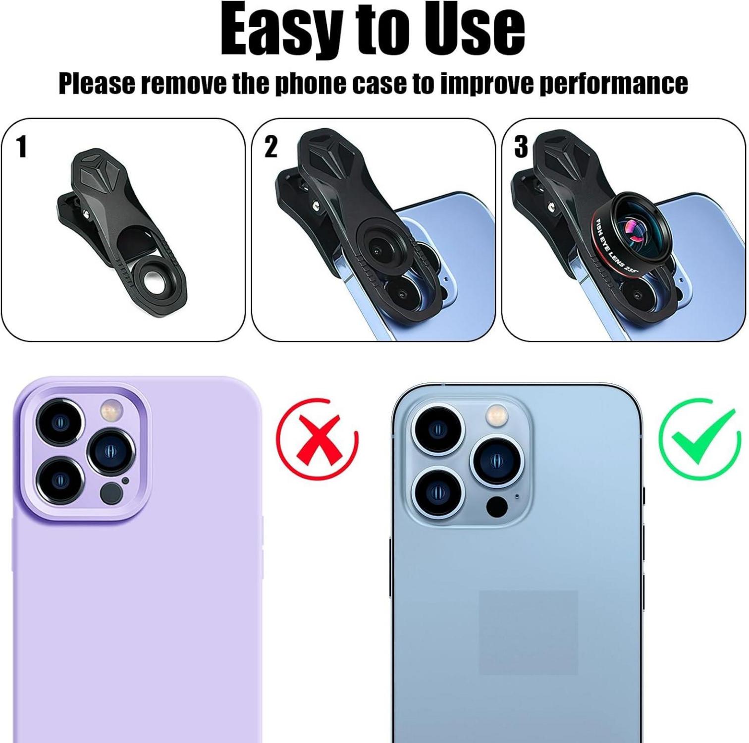 25x Makroobjektiv Clip-On für Smartphones Kamera Adapter Handy Makrolinse