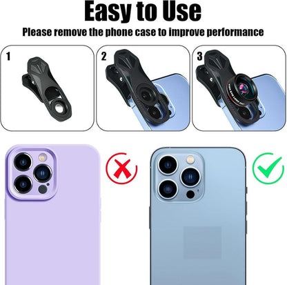 25x Makroobjektiv Clip-On für Smartphones Kamera Adapter Handy Makrolinse