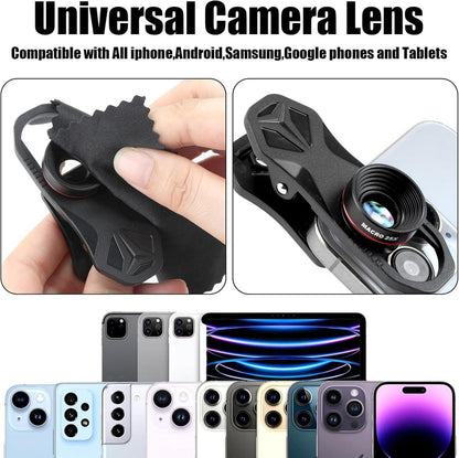 Makroobjektiv 25x für Smartphones Clip-On Handytasche & Tuch