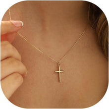 Kreuz Kette Gold Damen 14K Vergoldet Layered Choker Halskette