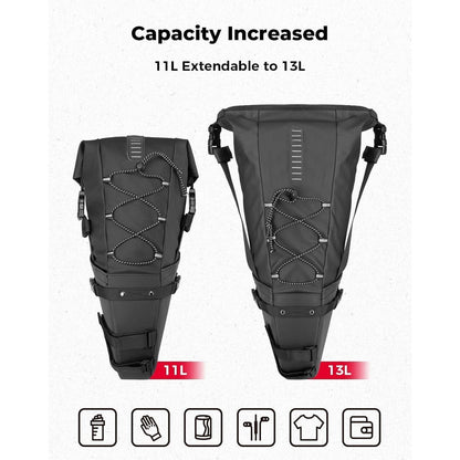 Fahrrad Satteltasche 11L wasserdicht reflektierend robust