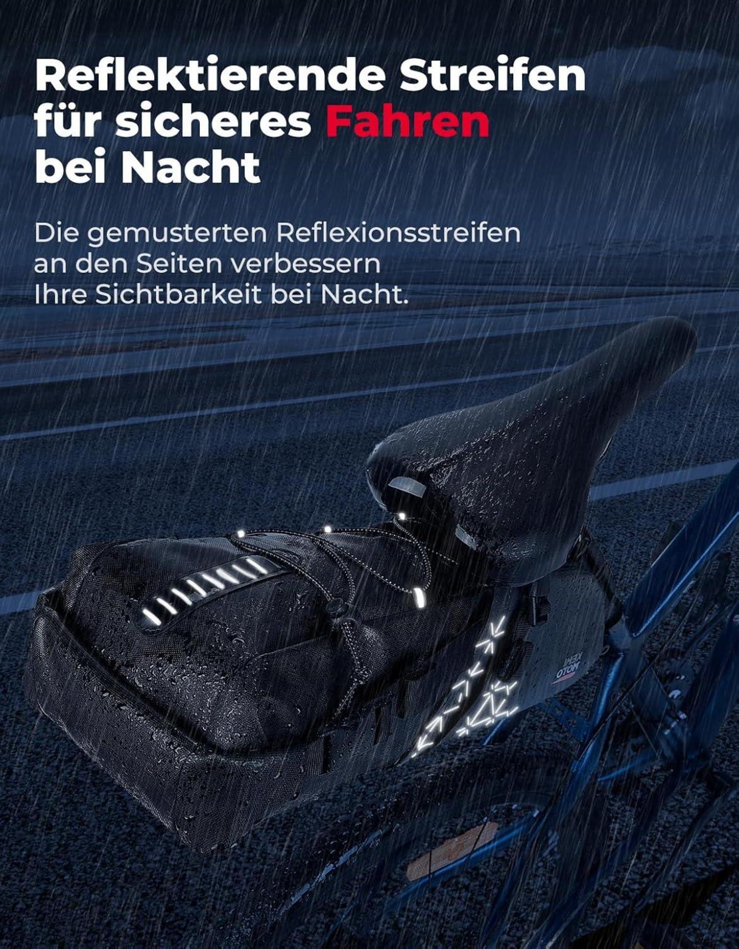 Fahrrad Satteltasche 11L wasserdicht Rennrad MTB E-bike Halterung