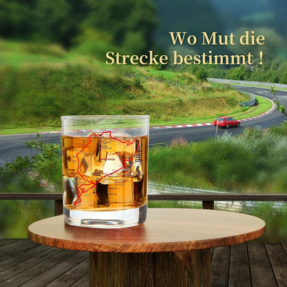 Whiskyglas Nürburgring Motiv 300 ml Geschenkbox Autobegeisterte Männer