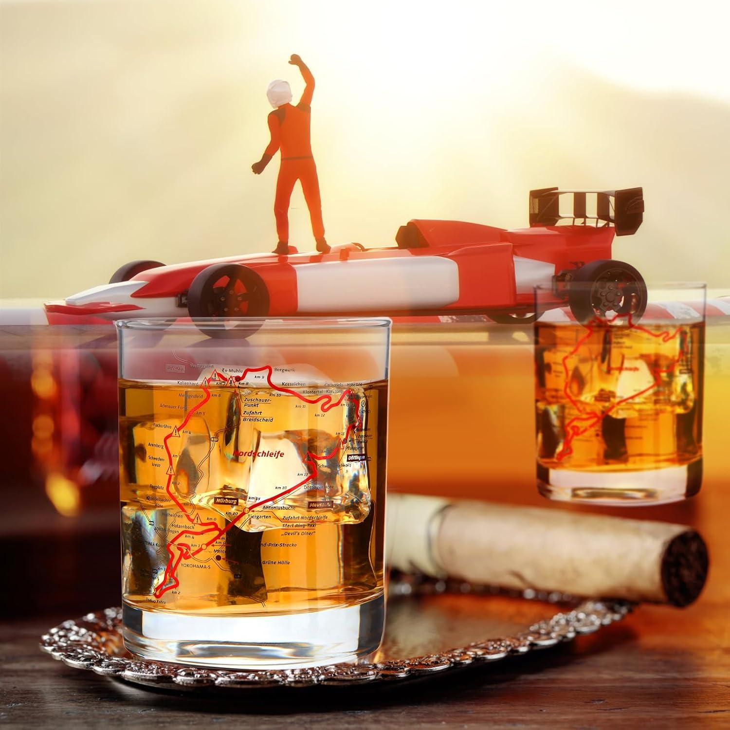 Whisky Gläser Nürburgring Motiv 300ml Bourbon Rum Vodka Scotch Likör Cocktail