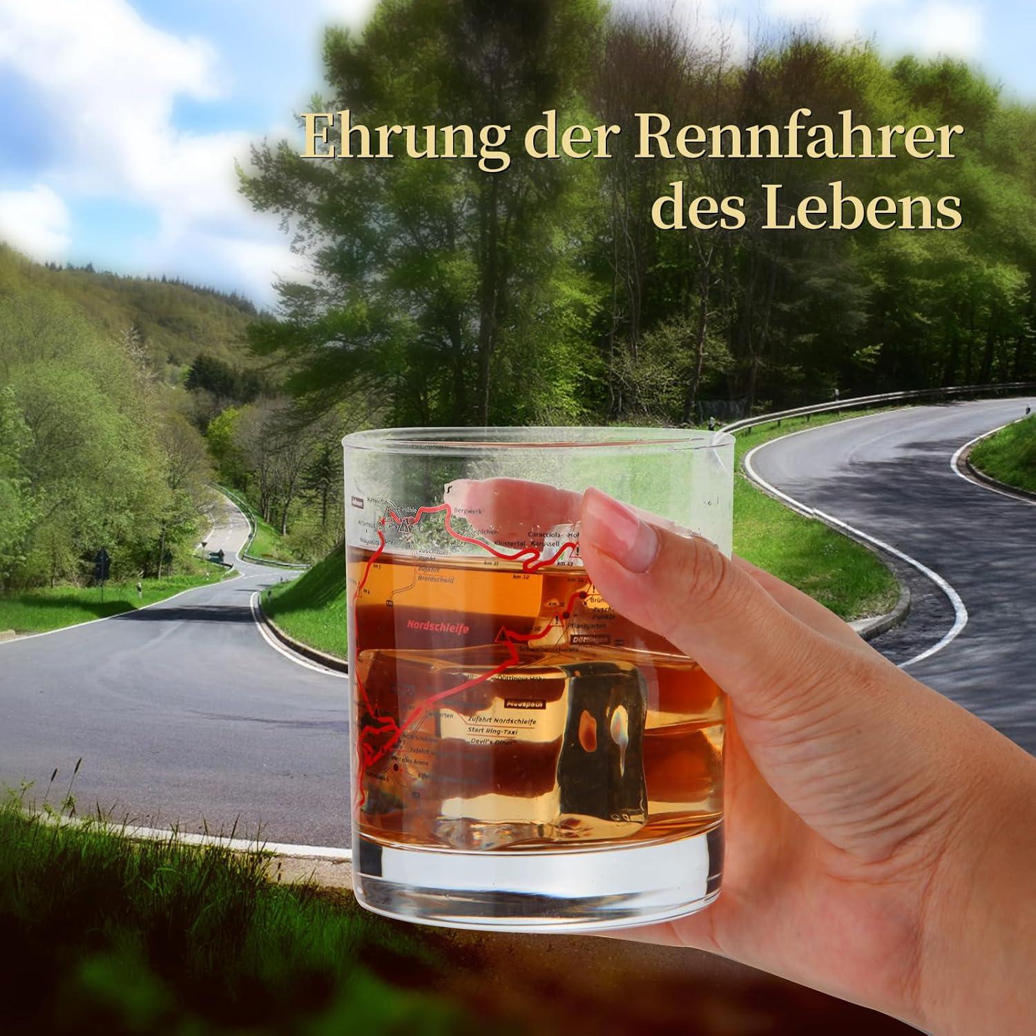 Whisky Gläser Nürburgring Motiv 300ml - Geschenke Autobegeisterte