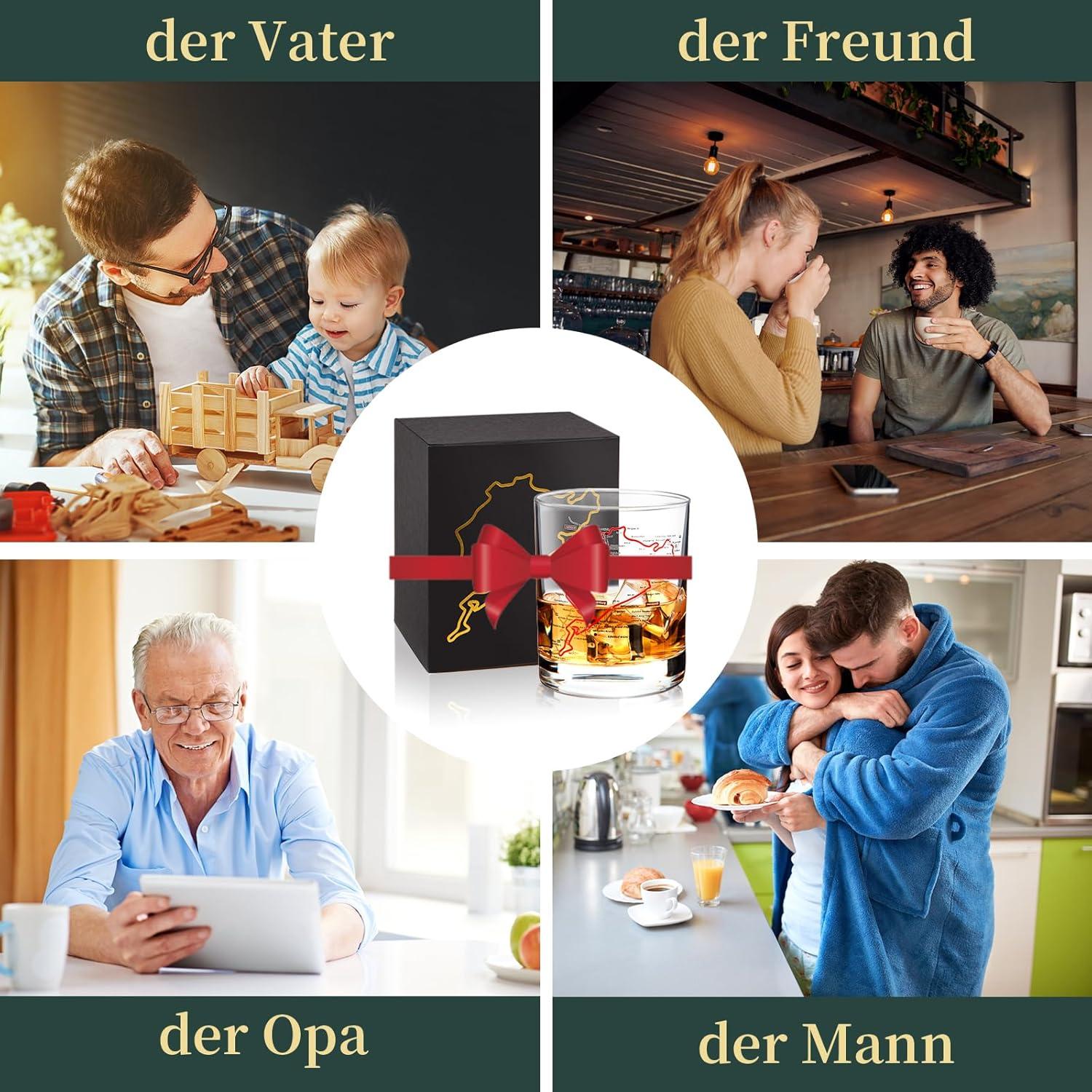 Whisky Gläser Nürburgring Motiv 300ml Bourbon Rum Vodka Scotch Likör Cocktail