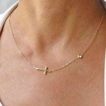 TINGN Kreuz Kette Damen - Goldkette 14K Vergoldet Layered