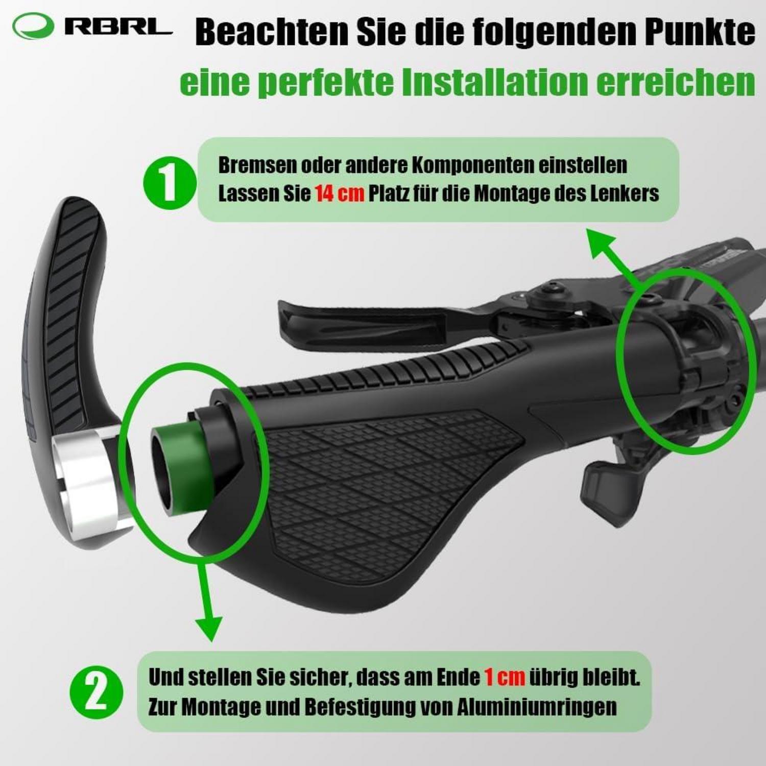 Ergonomische Fahrradgriffe rutschfest Gelenkschonend Schwarz