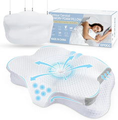 Ergonomisches Memory Foam Kopfkissen mit 2 Bezügen - Orthopädisch, 2