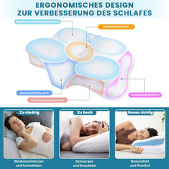 Ergonomisches Memory Foam Seitenschläferkissen 2 Höhen