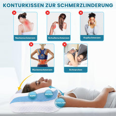 Ergonomisches Memory Foam Seitenschläferkissen 2 Kissenbezüge
