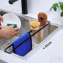 YIGII Spülbecken Organizer Schwarz 43cm Multifunktional