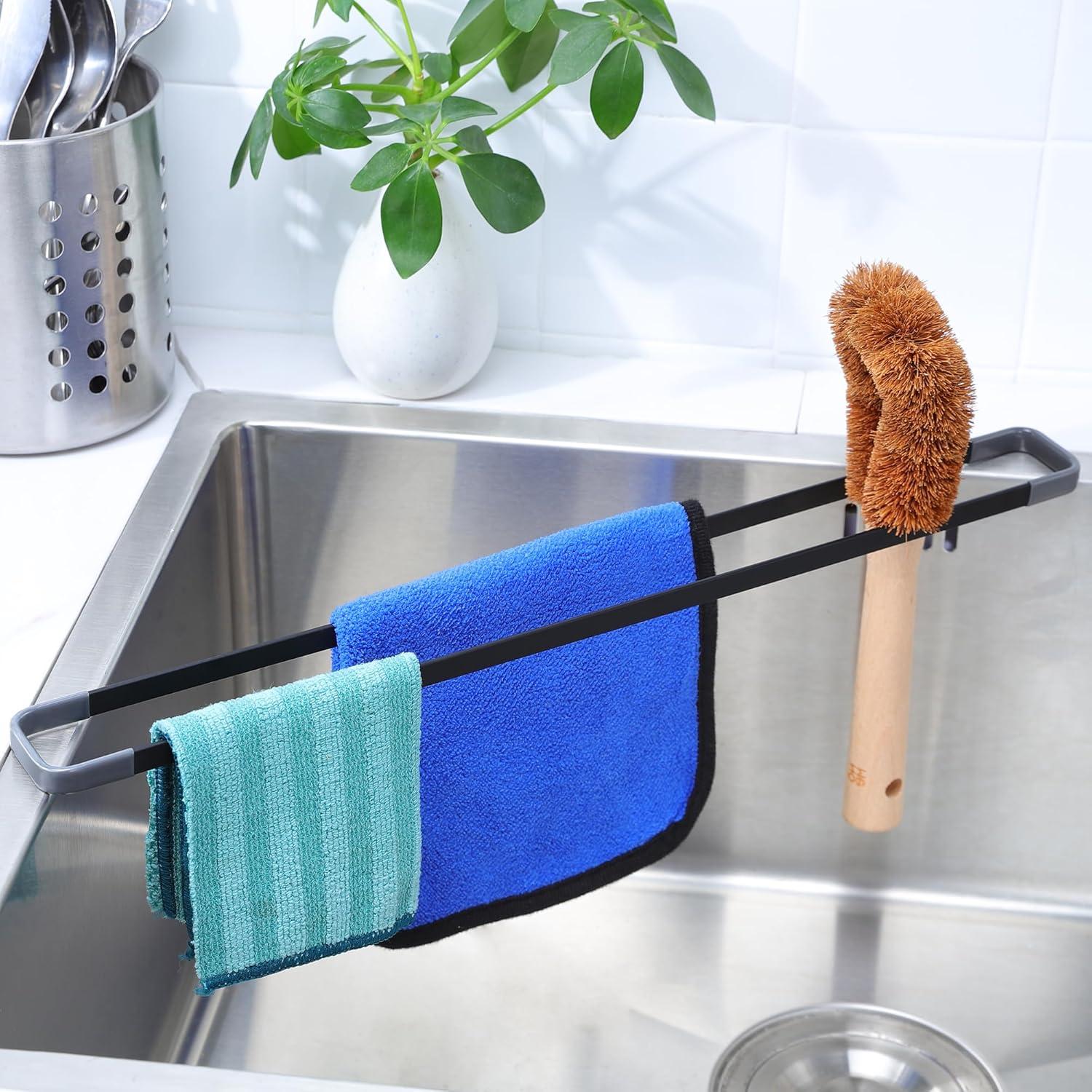 Spülbecken Organizer Multifunktional Schwarz Hitzebeständig 43cm