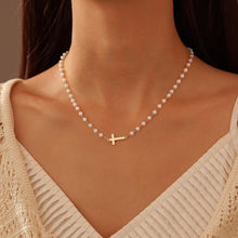 TINGN Kreuzkette Damen - Layered Gold Vergoldet Choker
