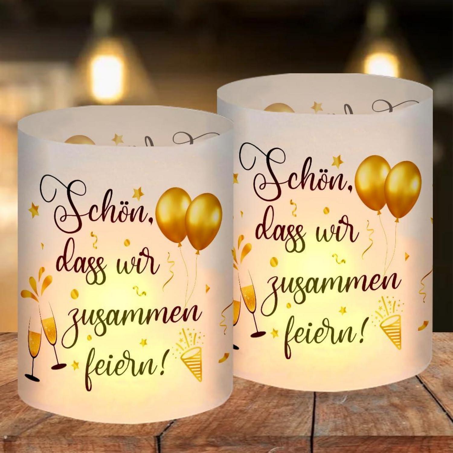 12er Set Windlichter Tischdeko Geburtstag Hochzeit Teelichter