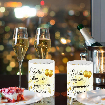 12 Windlichter Tischdeko Geburtstag Hochzeit Teelichter Kerzen Schön