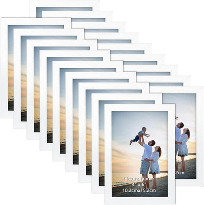 Bilderrahmen Set für Wand & Tisch 10x15cm Weiß 18er-Set