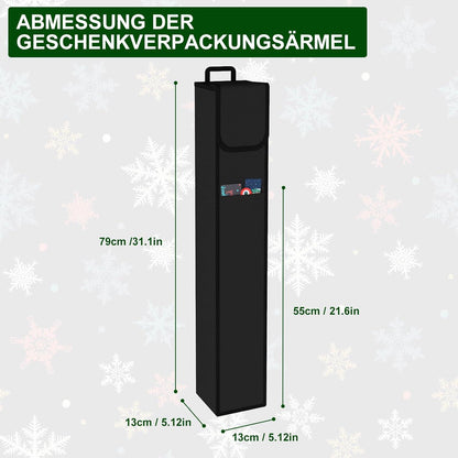 Geschenkpapier Aufbewahrung Organizer Wasserdicht Schwarz 79x13x13cm