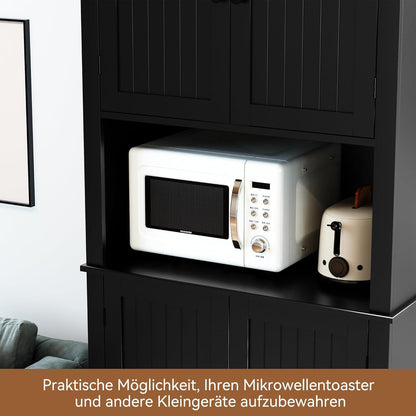 Küchenschrank mit Arbeitsplatte & Regalen – Multifunktionaler Buffetschrank