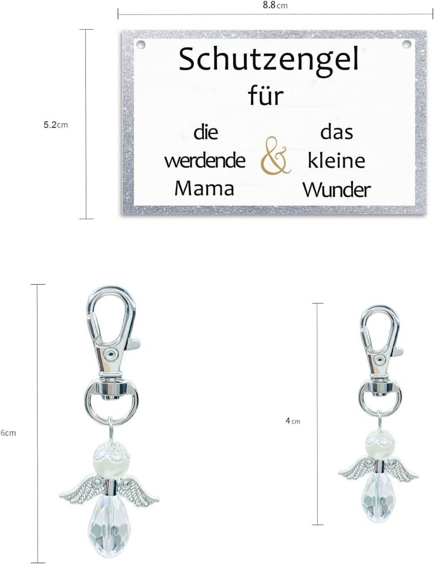 Schutzengel Schlüsselanhänger Geschenk Werdende Mama Glücksbringer