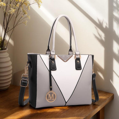 Damen Handtasche Schultertasche Shopper Arbeitstasche V-förmiges