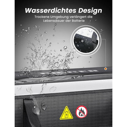 Coicer E-Bike Akku Tasche Schutz feuerfest L-51.8X14.5X15 cm