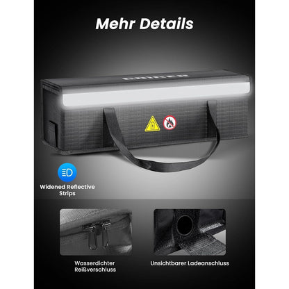 Coicer E-Bike Akku Tasche Schutz feuerfest L-51.8X14.5X15 cm