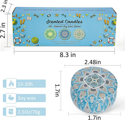 Yinuo Mirror 3er Geschenkset Duftkerzen Sojawachs Muttertag Weihnachten