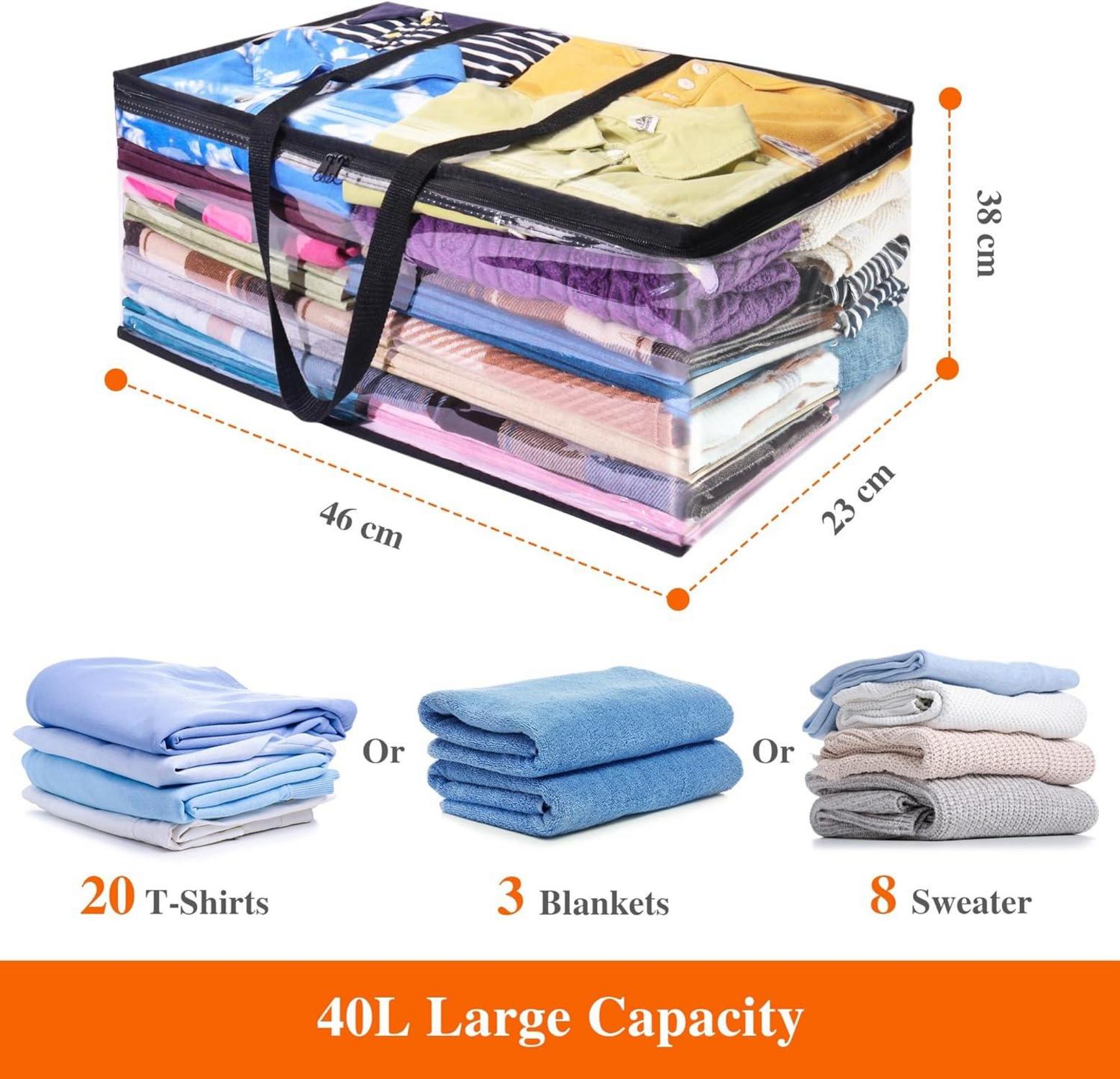 VIESHFUL40L Transparenter Kleideraufbewahrungsbeutel mit