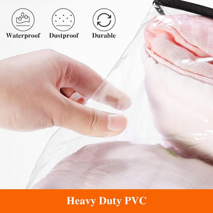 Transparenter Kleidungsaufbewahrungsbeutel 40L verstärkter Griff PVC