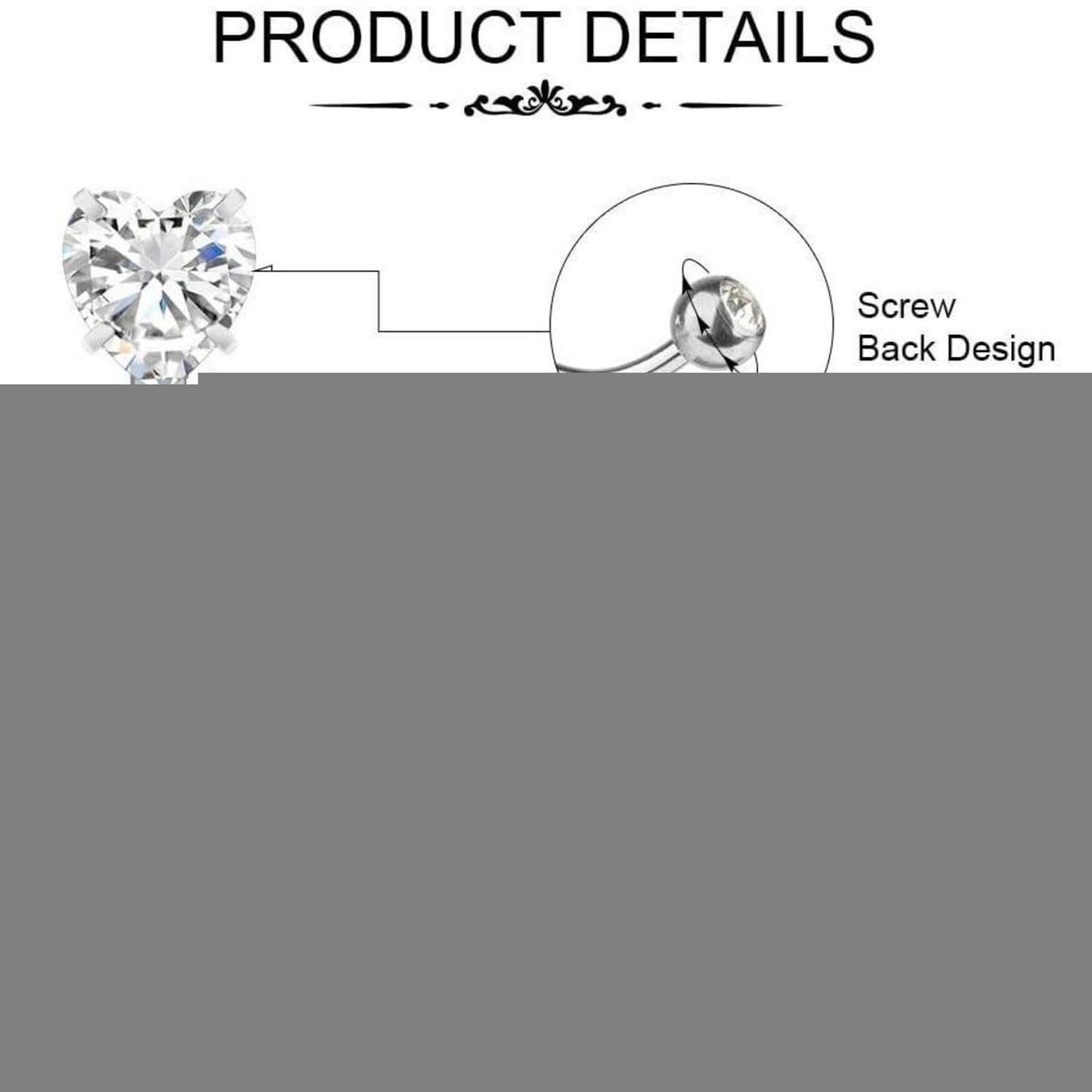 Bauchnabelpiercing 14G Edelstahl Hypoallergen mit Perlen & Zirkonia 3er Set