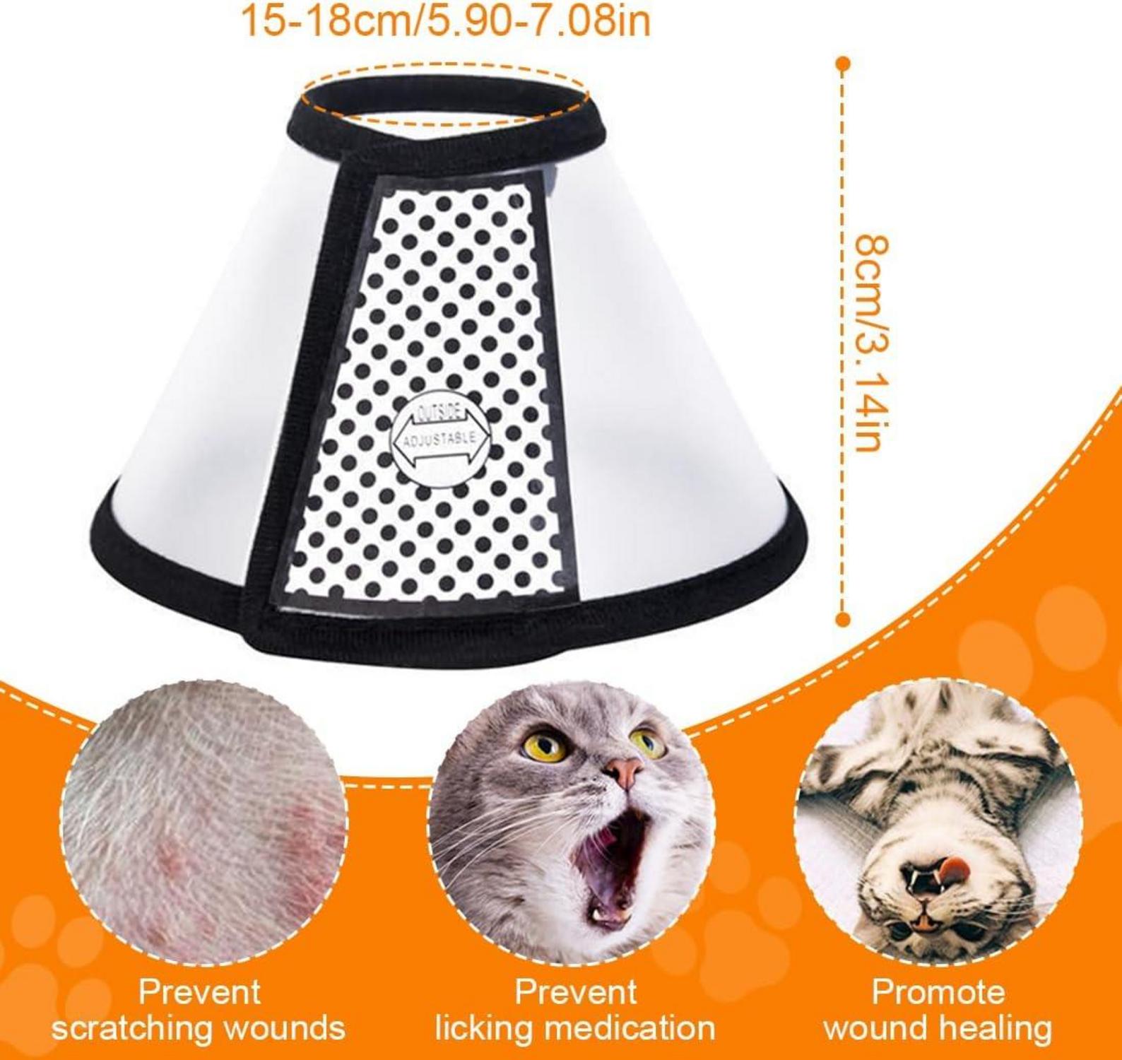 ZXYX Halskrause für Haustiere PVC Leicht Wasserdicht Katze