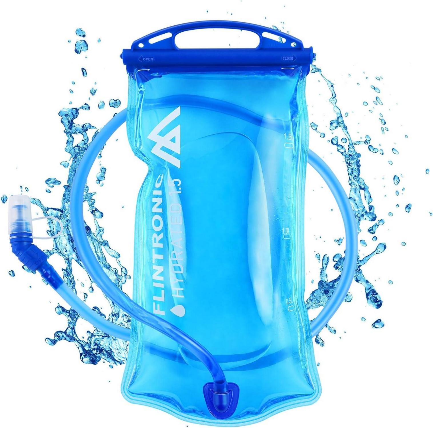 Trinkblase 2L Wasserbeutel BPA-frei mit großer Öffnung Blau