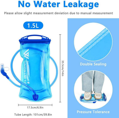 Flintronic Trinkblase 2L BPA-frei für Trinkrucksack Blau
