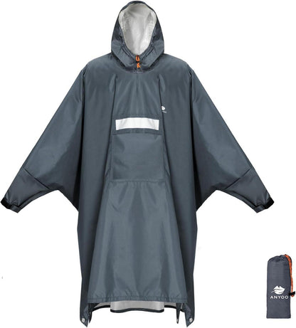 Regenponcho Wasserdicht Reflektierend Leicht Packbar Winddicht