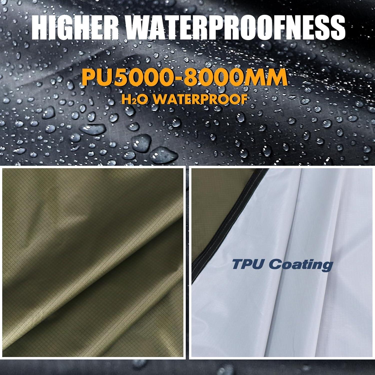 Leichter Wasserdichter Regenponcho mit Ärmeln und Kapuze