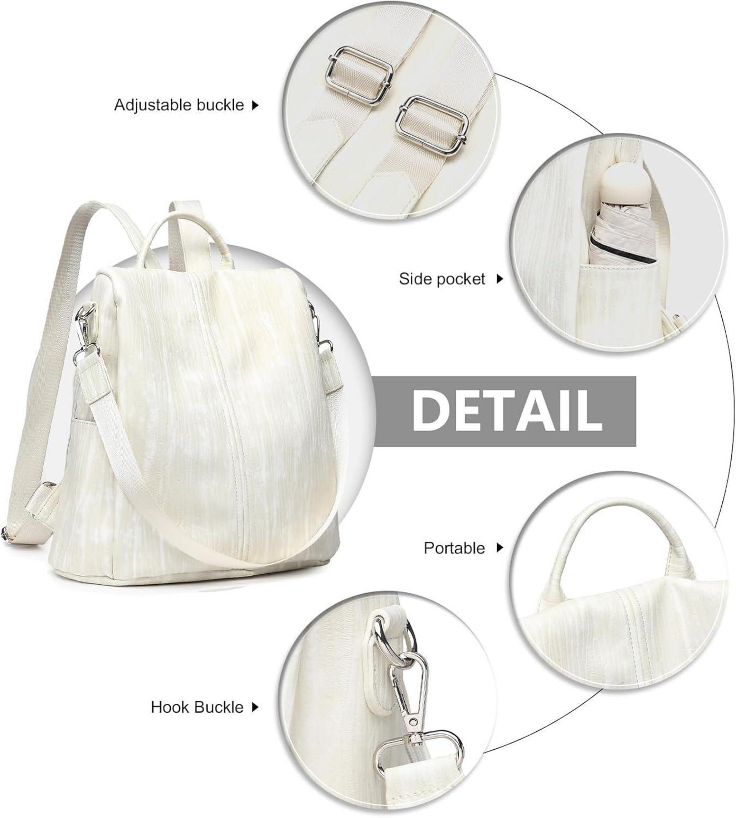 Miss Lulu Damen Rucksack Klein Anti-diebstahl Schultertasche 2 in 1 Daypack Casual Rucksackhandtasche
