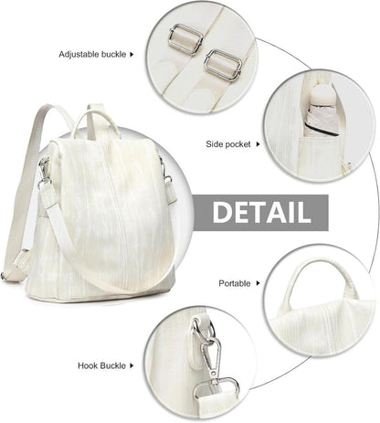 Miss Lulu Damen Rucksack Klein Anti-diebstahl Schultertasche 2 in 1 Daypack Casual Rucksackhandtasche