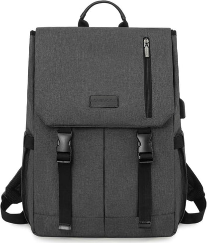 15.6 Zoll Laptop Schulrucksack Damen Herren Wasserdicht Grau
