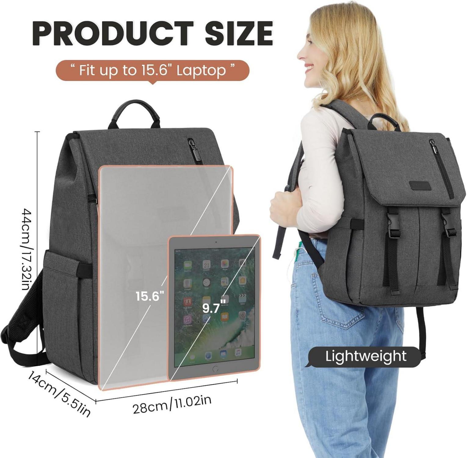 LOVEVOOK Rucksack Damen Herren 15.6 Zoll Laptop