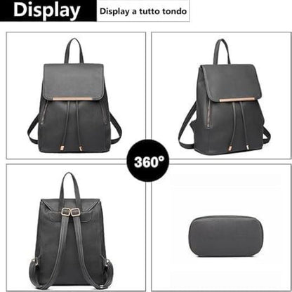 Rucksack Damen Klein Wasserdicht Cityrucksack PU Leder