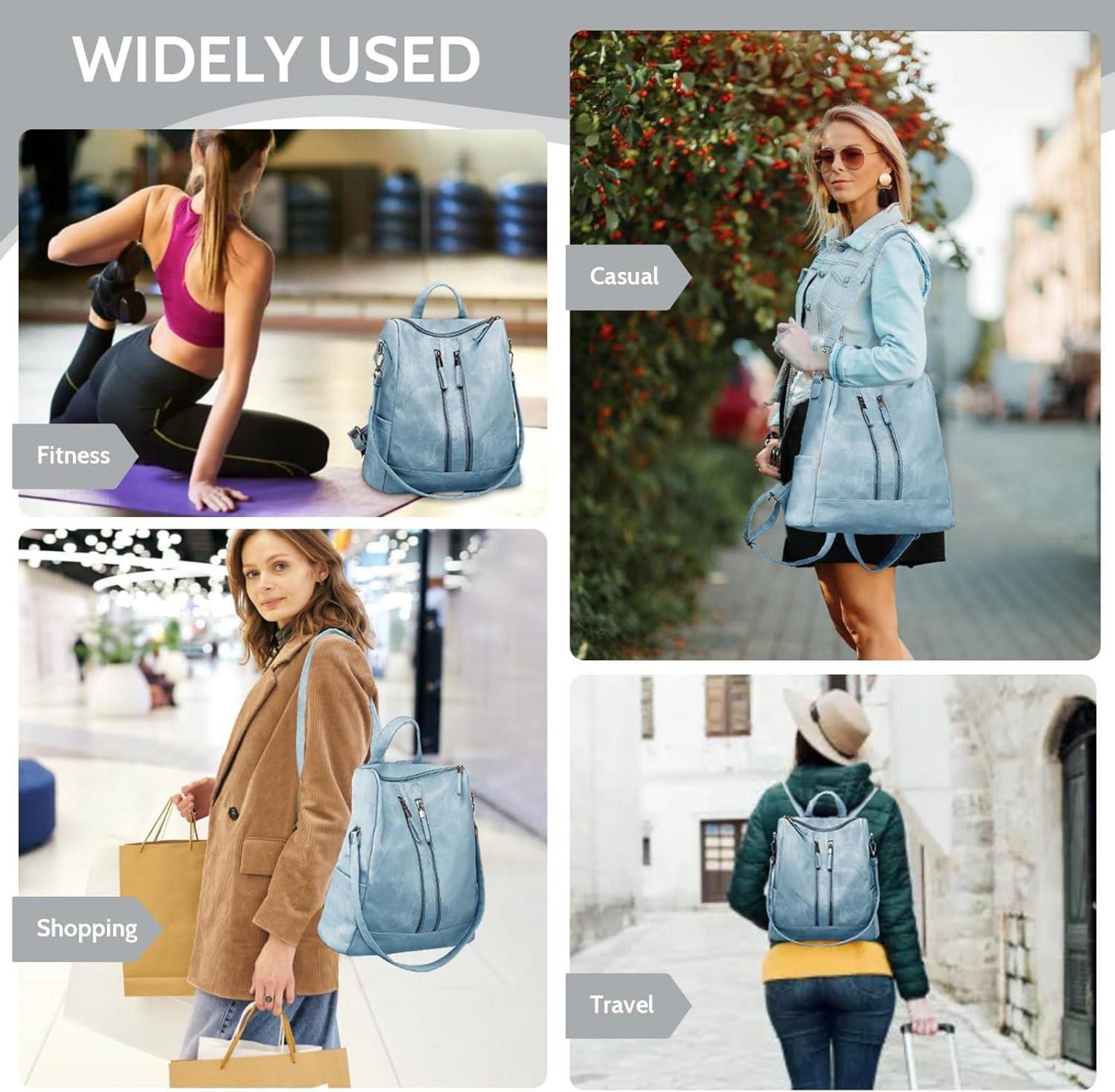 Damen-Rucksack PU-Leder wasserdicht Mehrzweck-Handtasche