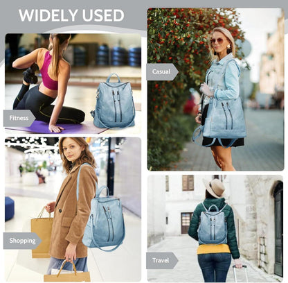 Damen-Rucksack PU-Leder wasserdicht Mehrzweck-Handtasche