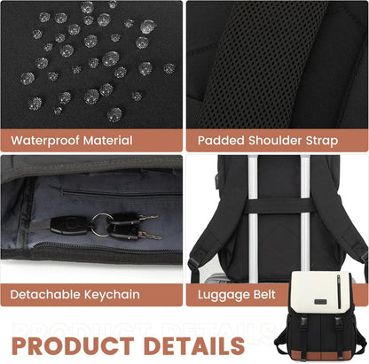 Schwarzer 15.6 Zoll Laptop Schulrucksack Damen Herren Wasserdicht