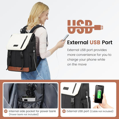 Rucksack Damen Herren 15.6 Zoll Laptop Schulrucksack Wasserdicht Uni