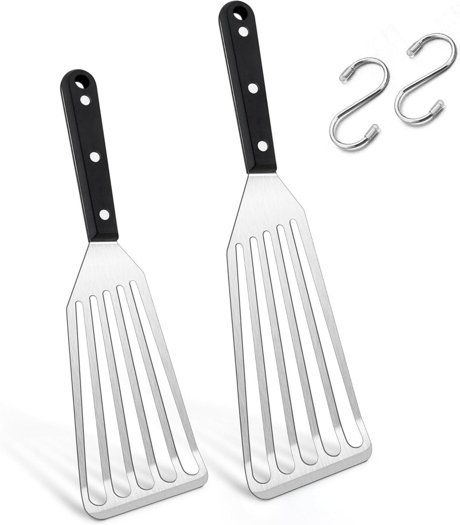 Edelstahl Pfannenwender Set 2-teilig Hitzebeständig Grillspachtel