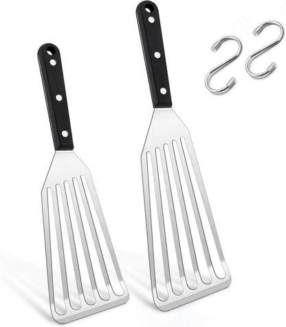 Edelstahl Pfannenwender Set 2-teilig Hitzebeständig Grillspachtel