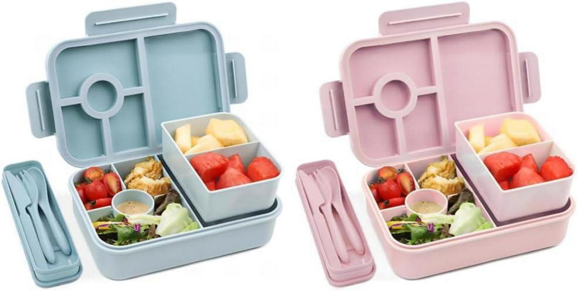 Bugucat Lunchbox Kinder 1300ML 2Set Bento Box mit 5 Fächern und