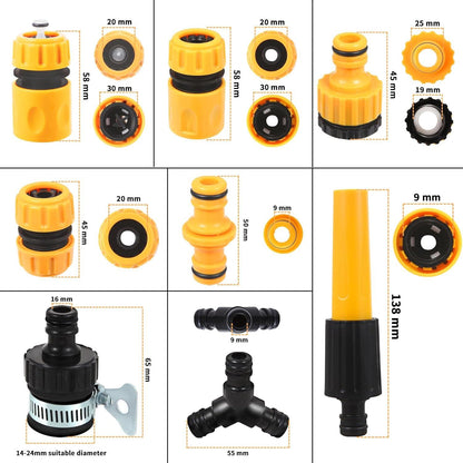 Gartenschlauch Schlauchverbinder 1/2 Zoll Set 16-teilig